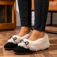 thumbnail image 6 of Knivor Plush Fleece Lined Moccasin Slippers for Women Fuzzy Slippers with Bow Closed Toe Slip On Cozy Warm Slippers for Indoor Outdoor House Shoes, 6 of 9