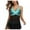Blue, variant on AOOCHASLIY Clothes 2022 Casual Women Plus Size Print Tankini Swimjupmsuit Swimsuit Beachwear Padded Swimwear