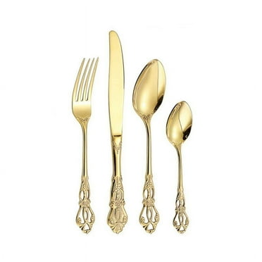 Stainless steel knife, fork, spoon cutlery relief hollow set Western steak knife, fork, spoon gift set