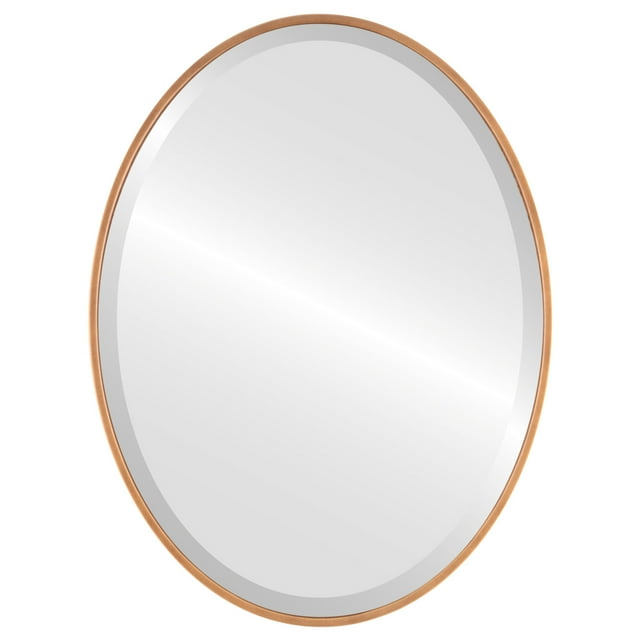 Singapore Framed Oval Mirror - Sunset Gold - 21" x 25"