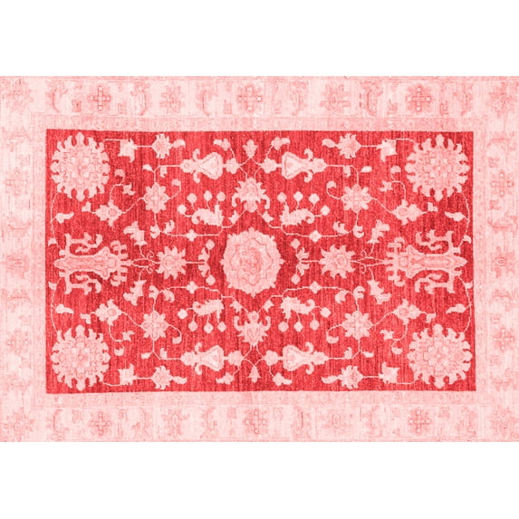 Ahgly Company Indoor Rectangle Oriental Red Traditional Area Rugs, 8' x 12'