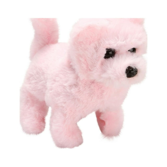 Pink Simulation Puppy Pet Toy Dog Can Walk And Call Toy Dog Children’S Gift