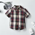 thumbnail image 2 of Huesdet Summer Toddler Baby Boys Short Sleeve Buttons Casual Blouse Tops Formal Dress Shirt(,4-5 Years), 2 of 4