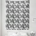 thumbnail image 1 of Jungle Tapestry, Monochrome Tropical Plants Palm Monstera Banana Leaves Island Nature Theme, Fabric Wall Hanging Decor for Bedroom Living Room Dorm, 5 Sizes, Black Grey White, by Ambesonne, 1 of 1