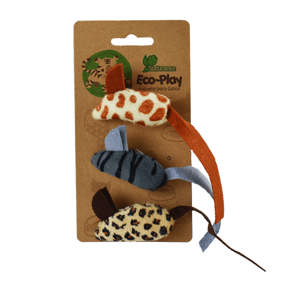 JUGUETE RATON ECOPLAY - 3 PZ Naturance 3 PZ