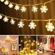 thumbnail image 1 of Luces de cadena de copo de nieve de Navidad, luces de cadena a batería para patio de jardín de Navidad brand modelStyleType, 1 of 2