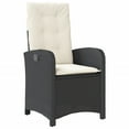 thumbnail image 2 of vidaXL 3 Piece Bistro Set with Cushions Black Poly Rattan, 2 of 5