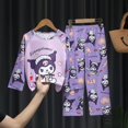 thumbnail image 1 of Conjunto de ropa de dormir para niños con dibujos animados bonitos, pantalones largos de manga larga, ropa para el hogar para niña, conjunto de dos piezas para uso estacional para primavera y otoño, 1 of 5