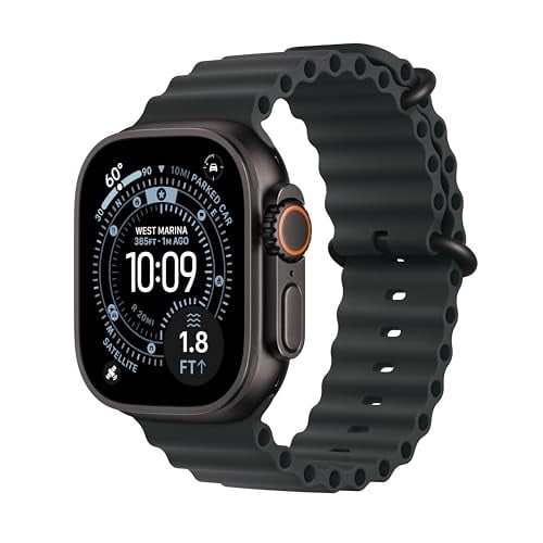 Apple Watch Ultra 3 GPS + Cellular, caja de titanio negro de 49 mm con correa negra Ocean