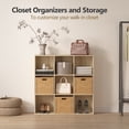 thumbnail image 3 of Jpiziso 9 Cube Storage Organizer 35.98" x 9.45" x 35.91" Bookcases with Closed Back for Home Office, Living Room, Bed Room White Oak, 3 of 7
