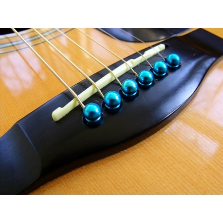 Canvas Print Bridge Acoustic Guitar Strings Sound Music Saddle Stretched Canvas 10 x (Best Sounding Acoustic Strings)