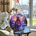 thumbnail image 3 of Natural Landscape American Native Indian Woman Stained Glass Suncatcher Handmade Window Hanging Colored Glass Suncatcher Crafts Kits for Indoor Garden Decor Memorial Gift 16x16cm(3), 3 of 7