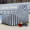 thumbnail image 7 of Jaxx Bean Bags Jaxx Juniper Outdoor Patio Bean Bag Chair. Navy-Stripes, 7 of 7