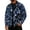 Blue, variant on Mens Corduroy Jacket Casual Loose Fit Turn Down Collar Long Sleeve Button Front Shirt Jacket Camouflage Print Outerwear Green 3XL