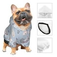 thumbnail image 3 of Fotbe Blue Butterfly Print Small Dog Sweater Hoodies Pet Grey Hooded Soft Fleece Sweatshirts with Pocket Fall Winter Puppy Cat Sweaters Warm Clothes-XX-Large, 3 of 7