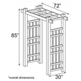 thumbnail image 2 of DuraTrel Windsor 72" x 85" White Vinyl Arbor, 2 of 2