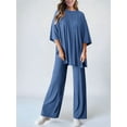 thumbnail image 6 of Women'S Two-Piece Fashion Casual Suit Travel Vacation Clothing Blue L, 6 of 9