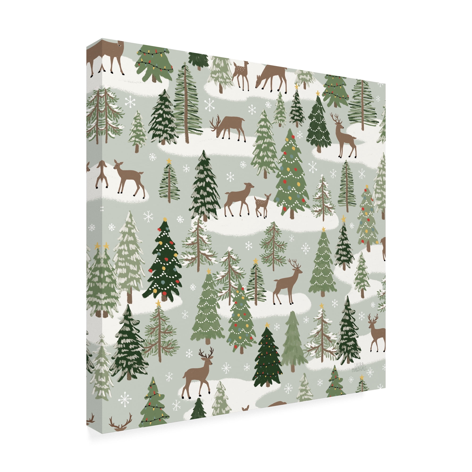 Trademark Fine Art 'Christmas Village Pattern XI' Canvas Art by Laura Marshall