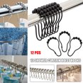 thumbnail image 2 of VALINK 12 Pcs Shower Curtain Hooks Rings Rust-Resistant Metal Smooth for Bathroom, 2 of 6