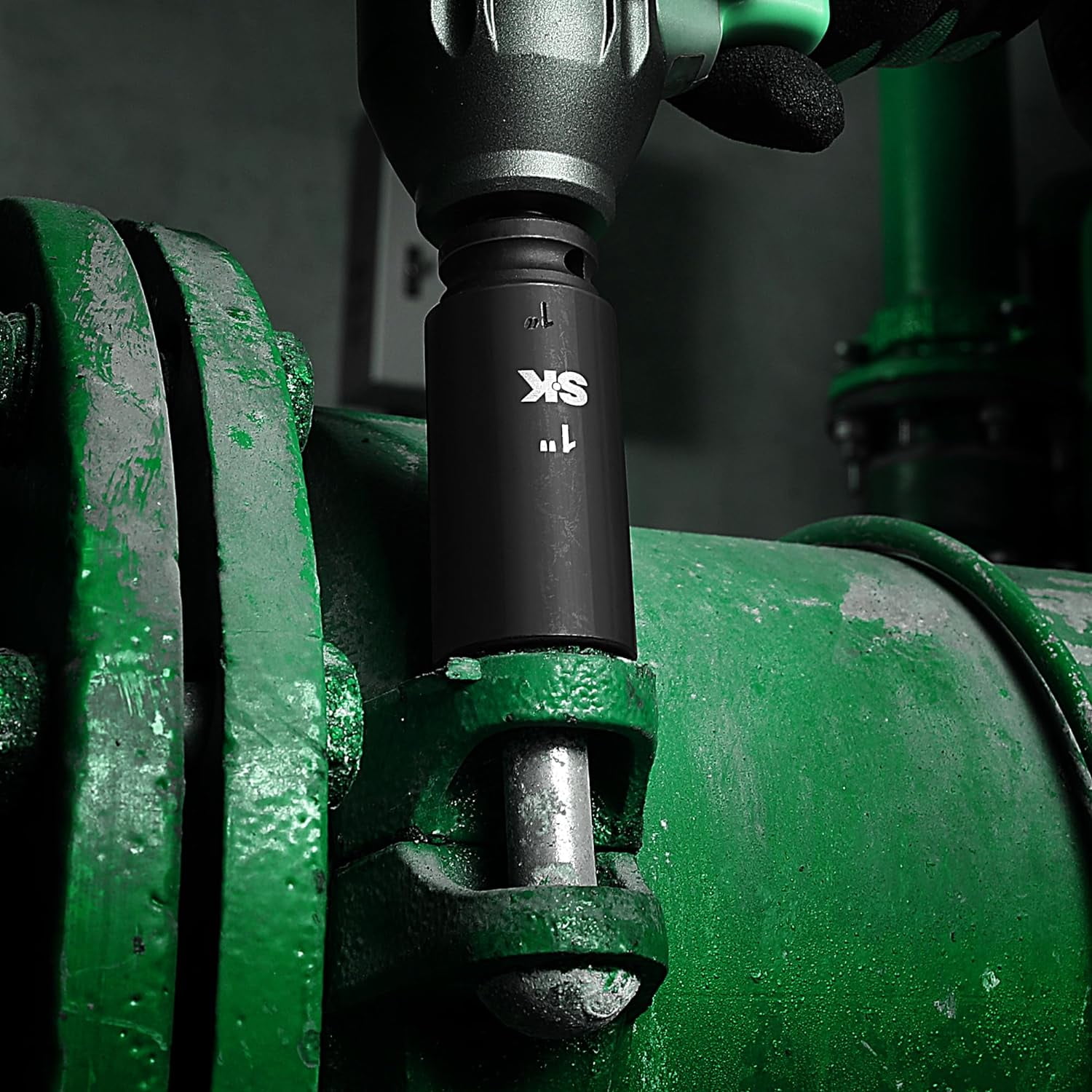 SK 1/2" Drive Impact Socket Set, Deep SAE Sockets, 13-Piece 7/16" to 1-1/4", Premium CR-MO Steel, SureGrip 6 Point Design, With Storage Case