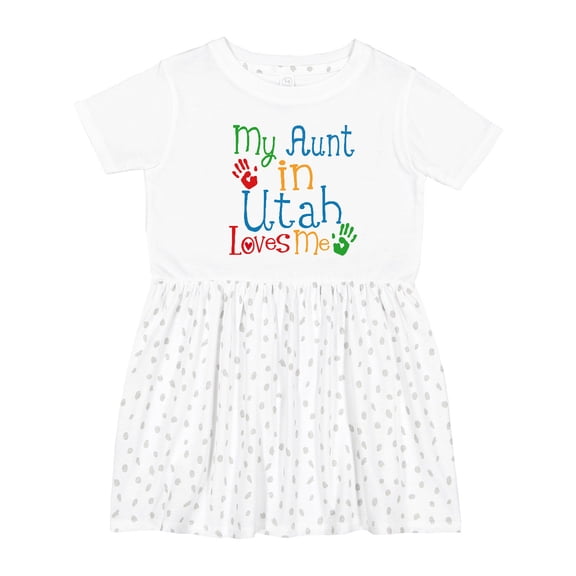 Inktastic My Aunt in Utah Loves Me Girls Toddler Dress