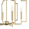 thumbnail image 4 of Hunter - Zoanne 6-light Alturas Gold, Large Chandelier, Dimmable, Modern Style, Geometric Shaped, for Bedrooms, Dining, Living Rooms - 19572, 4 of 7