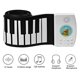 thumbnail image 4 of Vogacara Adultos Niños Portátil 49 Teclas Piano Electrónico Recargable Niños Silicona Flexible Roll up Teclado Teclado Videojuegos portátiles Blanco Vogacara FN012314-01B, 4 of 6