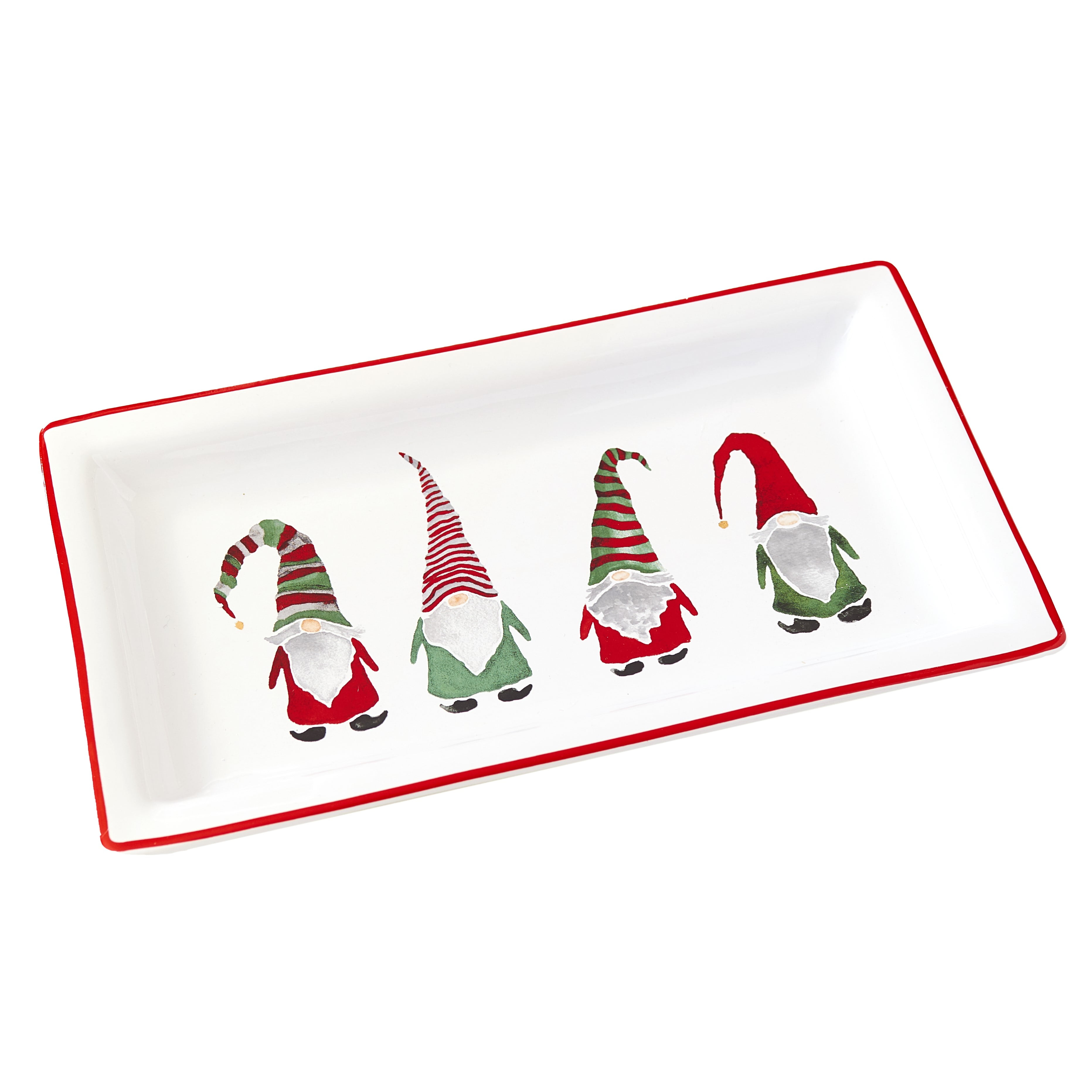 Santa gnomes plates Christmas plates Christmas dinnerware Christmas