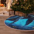 thumbnail image 5 of Xecao Colorful Ocean Whale Pattern Christmas Tree Skirt Holiday Part Decorations for Christmas Tree, Farmhouse Christmas Decor Xmas Holiday Home Party Decorations-36", 5 of 6