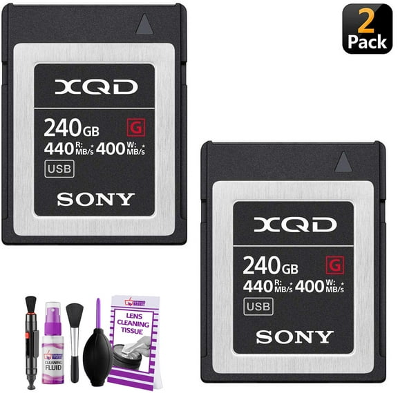 Sony Professional XQD G Series 240GB Memory Card (QD-G240F) (2-Pack)(International Model)