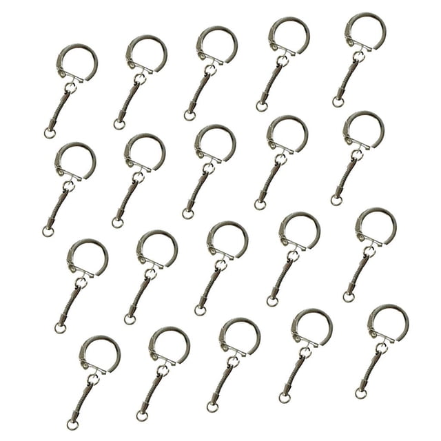Yinanstore 20 Pieces Metal Chains Rings 3.8cm Basicchains Split Rings Findings Accessories - , 60mm