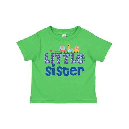 

Inktastic Toy Train Little Sister Gifts Gift Toddler Toddler Girl T-Shirt
