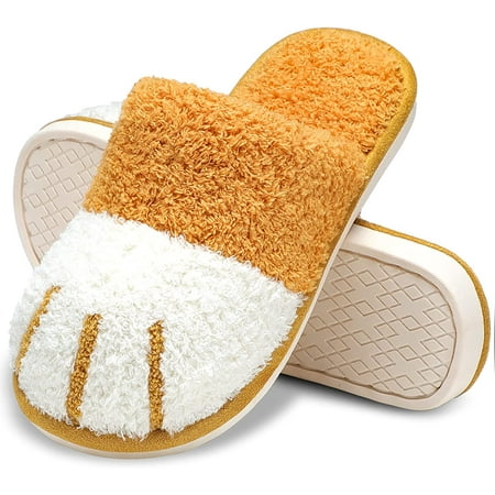 

YAZI Cute Animal House Slippers for Women Cozy Memory Foam Mens Slippers Soft Warm Slip Anti-Skid Rubber Sole Creative Gifts for Women Mom Girlfriend