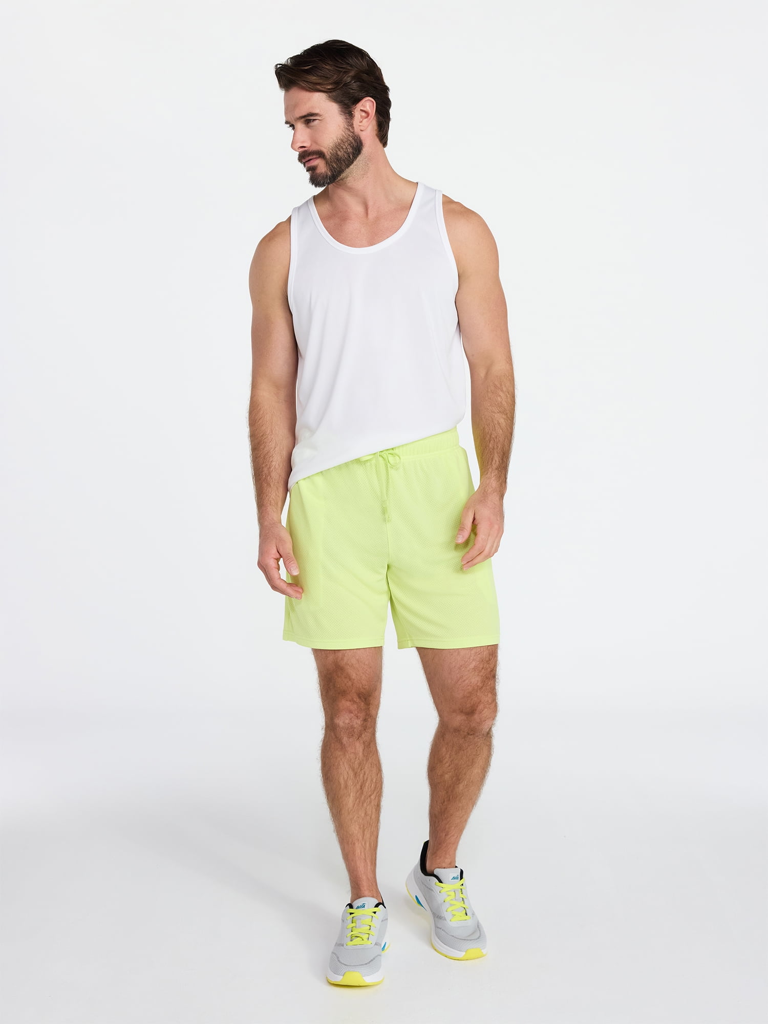 Athletic Works Men's and Big Men's Mesh Shorts, 7" Inseam, Sizes S-5XL