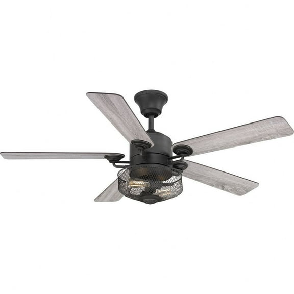 P2584-71-Progress Lighting-Greer - Wide - Ceiling Fan - 2 Light - Handheld Remote in Transitional style - 54 Inches wide by 20 Inches high-Gilded Iron