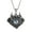 White with chain, variant on Men's Stainless Steel Hip Hop Vintage Yellow Evil Eye Gothic Unique Skull Head Oxhorn Pendant Necklace No Chain