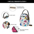 thumbnail image 4 of FORMRS Crossbody Bag for Women Quilted Travel Shoulder Cell Phone Purse with Chain Strap Handbag, Red Retro Pattern, 4 of 7