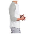 thumbnail image 3 of Yellow Rooster Men's Colorblock Raglan Jersey White/ Heather Grey XS, 3 of 6