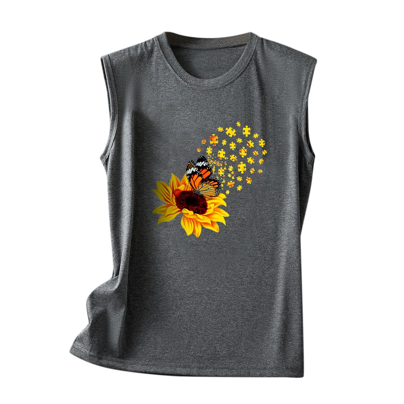Blusa transparente de girasoles hotsell