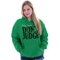thumbnail image 3 of Christmas Dear Santa Claus Dont Judge Hoodie Sweatshirt Women Men Brisco Brands X, 3 of 6