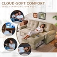 thumbnail image 6 of 77" Sleeper Sofa with Pull-Out Bed, 2-in-1 Convertible Sofa Bed with Adjustable Backrest, Flannelette Loveseat with Side Pocket, for Living Room Dorm Apartment, Brown, 6 of 9