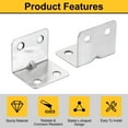 thumbnail image 3 of 16Pcs L-Shaped Brackets Corner Brace, 1.18"x1.18"x1.5" Corner Bracket Shelf Bracket Right Angle Brackets for Wood Shelves Furniture (30x30x38mm, Silver), 3 of 6