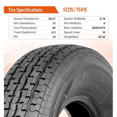 HALBERD Premium Trailer Tires ST225/75R15 10PR Load Range E Heavy Duty 225 75 15 Radial Trailer Tires，Set 4 Sansujyuku sansujyuku.com