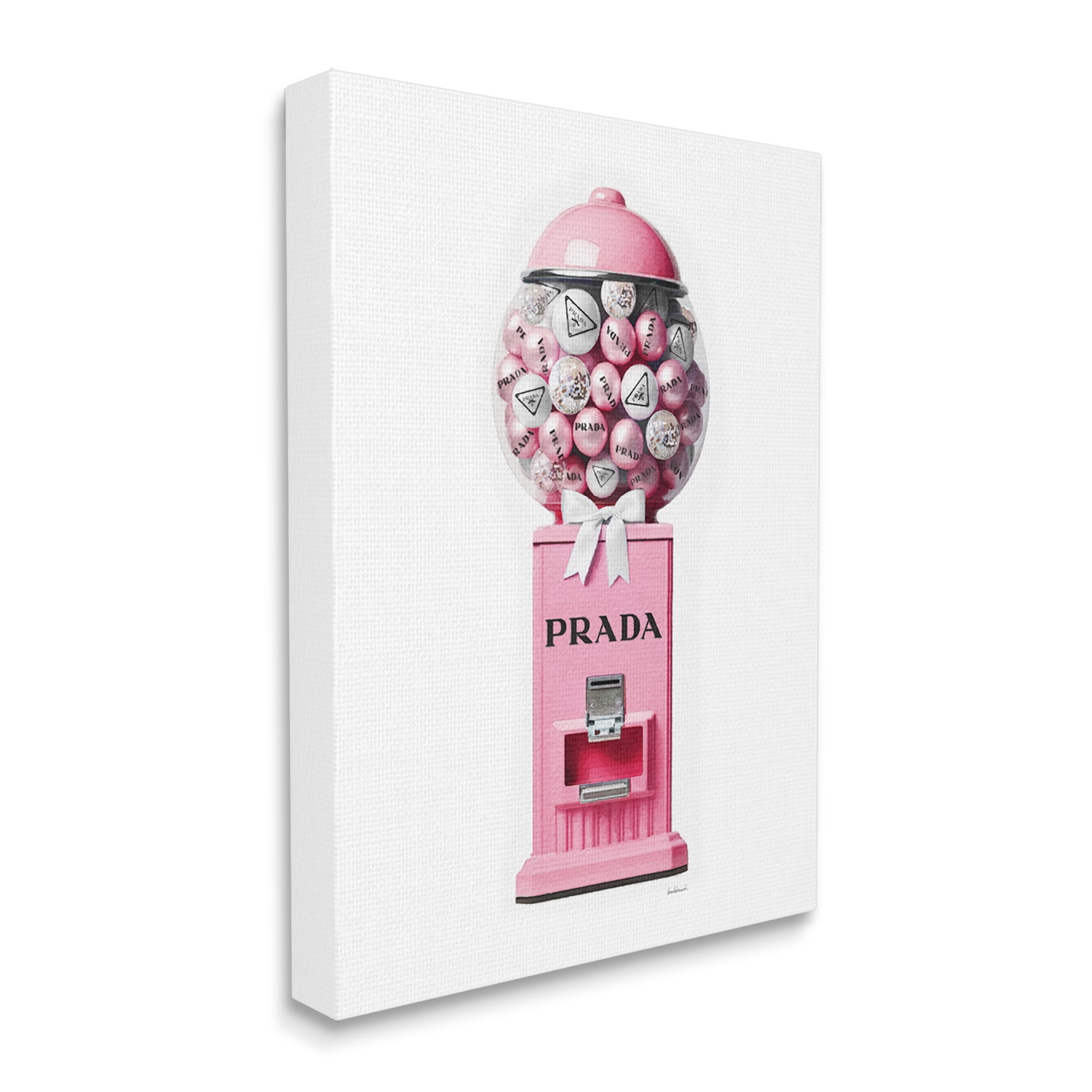 Stupell Industries Pink Glam Gumball Machine Beauty & Fashion Painting Gallery Wrapped Canvas Art Print Wall Art, 36 x 48