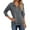 Grey, variant on MIXUE Boho Tops For Women Autumn Winter Solid Color V Neck Zipper Long Sleeve Slim Casual Business Tunic Tee Shirts Holiday Wear,Green,M
