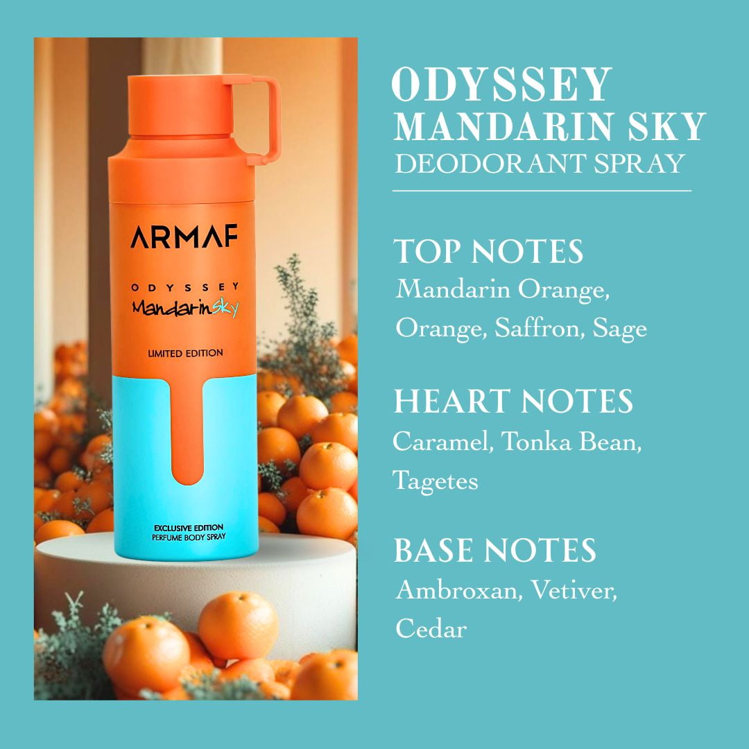 Odyssey Mandarin Sky Limited Edition Body Spray 200ml (6.8 oz) by