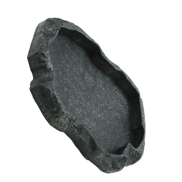 Cuenco de Agua para tortuga, platón de agua para reptiles, comedero para lagartos, cuenco alimento de plato de agua y comida para reptiles duradero de resina para lagoño