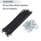 thumbnail image 4 of Ofertas Únicas 1 Juego de Radios Universales para Bicicleta 13G Nipples de Radios de Rueda de Bicicleta 45 Acero Negro-155mm, 4 of 7