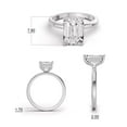 thumbnail image 4 of Classic Hidden Halo Lab Grown Diamond Engagement Ring in 14K White Gold (1.50 CT Emerald Center) Ring Size : 10, 4 of 5