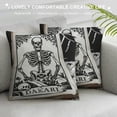 thumbnail image 3 of Gothic Pillow Covers Skeleton Throw Pillow Cover,Tarot Decor Pillow Cover,Tarot Witchy Room Decor for Home Bedroom，The Reader Book Lover Gift,Halloween Pillow Covers, 3 of 5